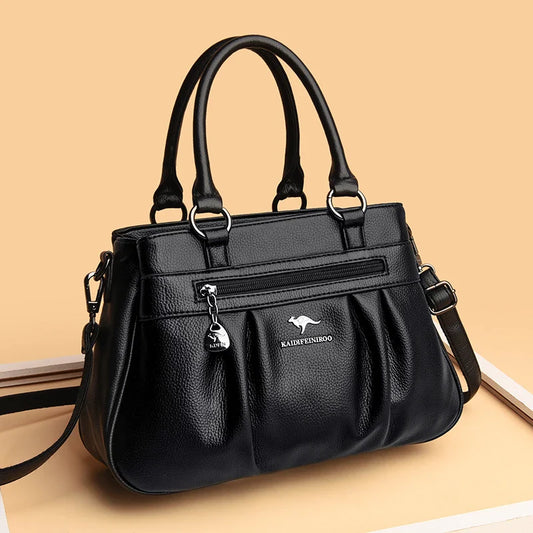 Soft Leather Shopper Tote