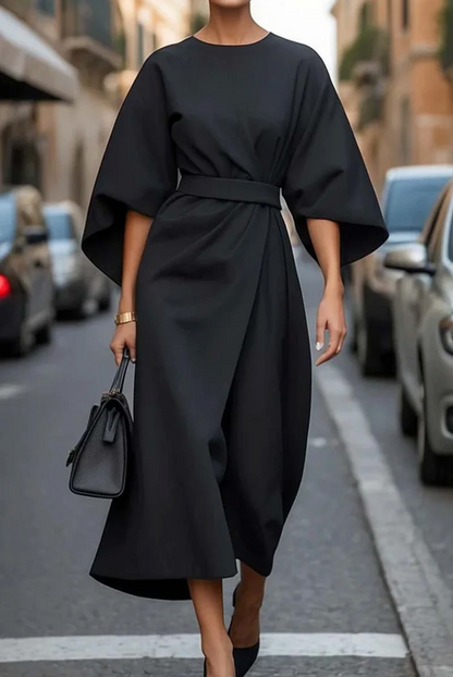 Elegant Dress with Wide Sleeves