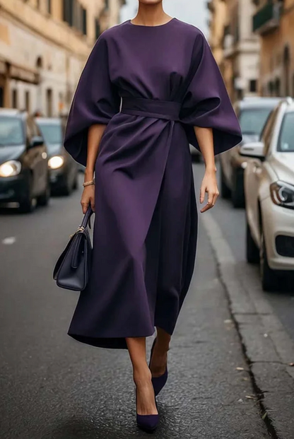 Elegant Dress with Wide Sleeves