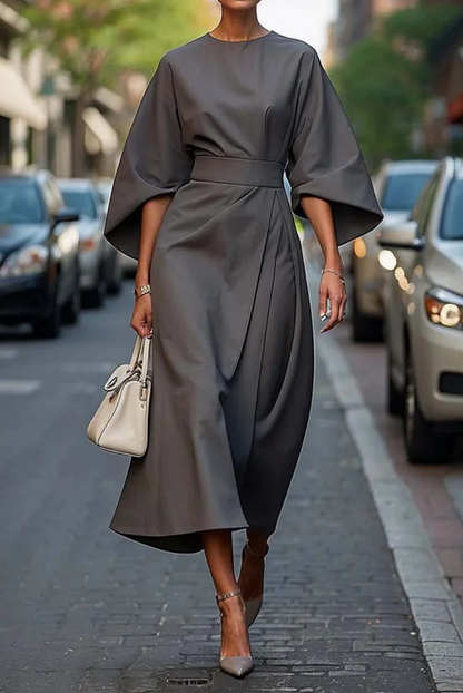Elegant Dress with Wide Sleeves