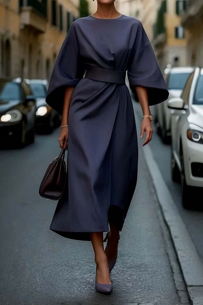 Elegant Dress with Wide Sleeves