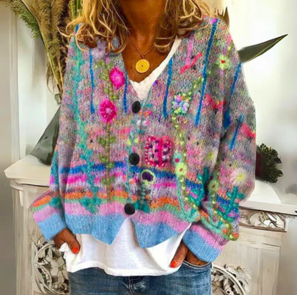 Floral Knit Cardigan