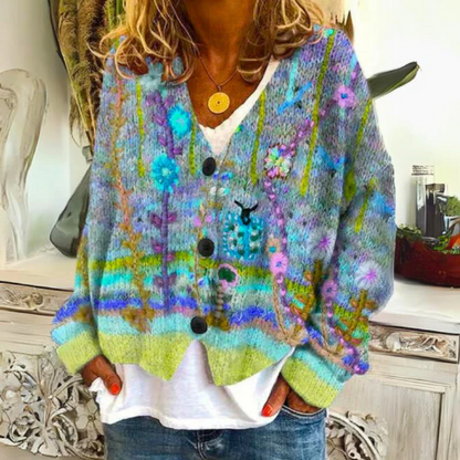 Floral Knit Cardigan
