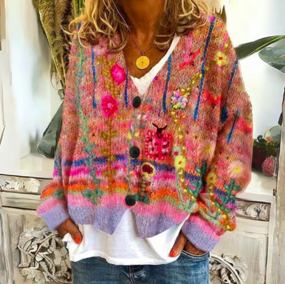 Floral Knit Cardigan