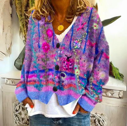Floral Knit Cardigan
