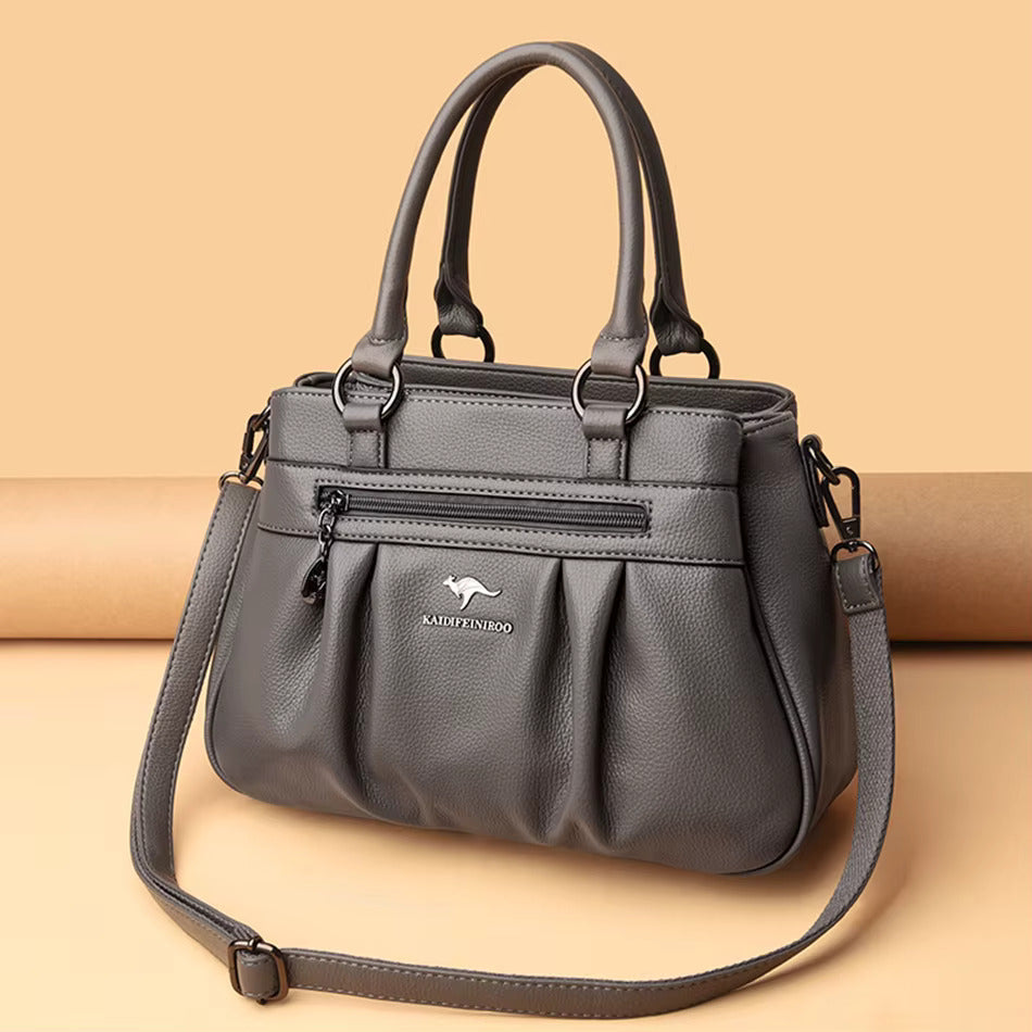 Soft Leather Shopper Tote