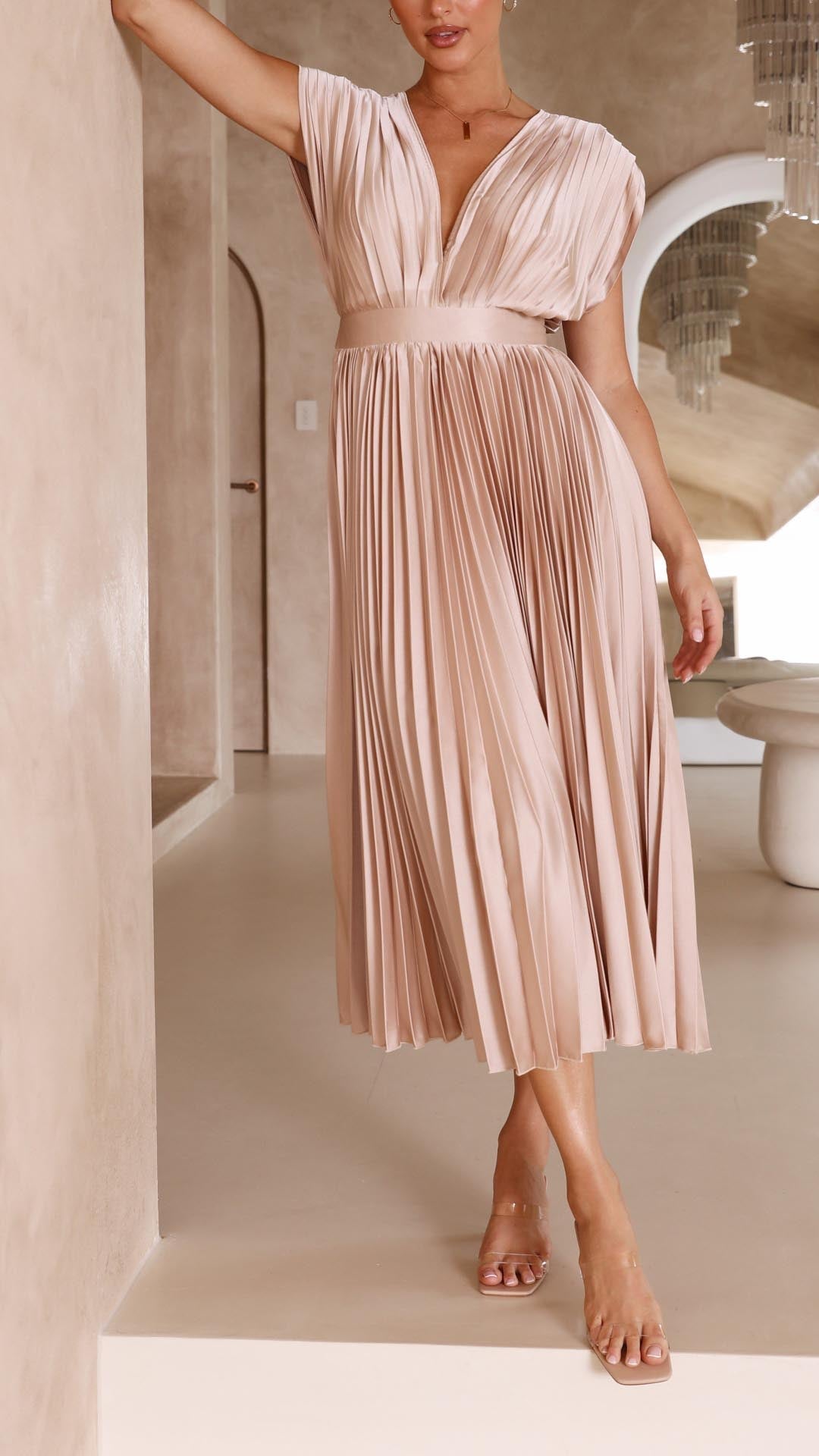 Elegant Pleated Dress