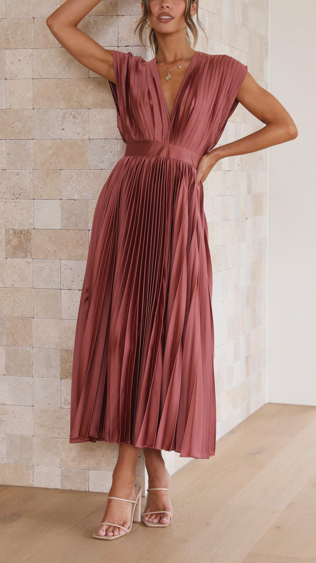 Elegant Pleated Dress