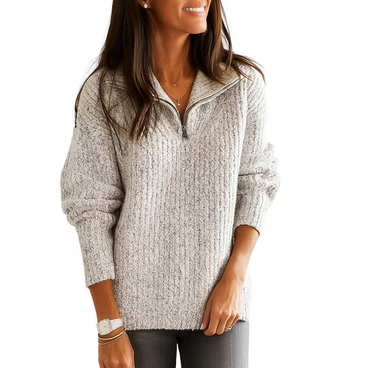 Knitted Half-Zip Sweater