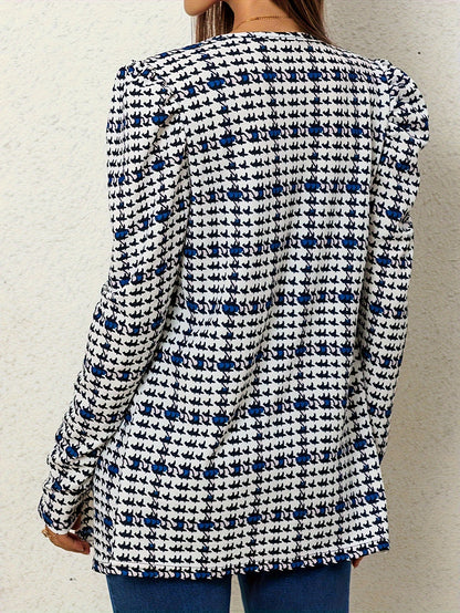 Leopard Print Open Front Jacket