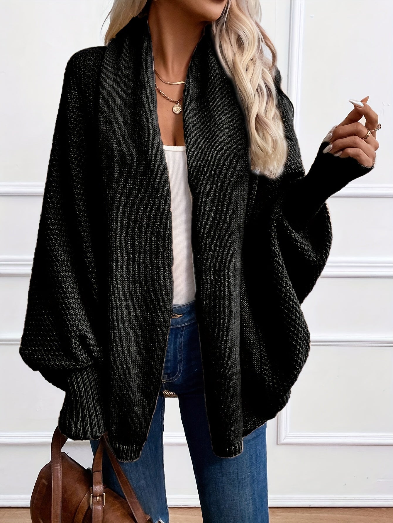 Batwing Sleeve Cardigan Blazer