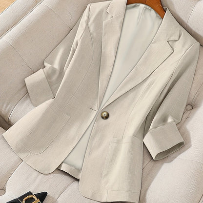 Casual Button-Front Blazer