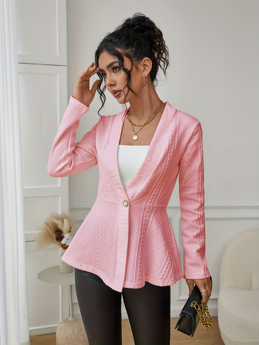 Textured Beaded Button Jacket