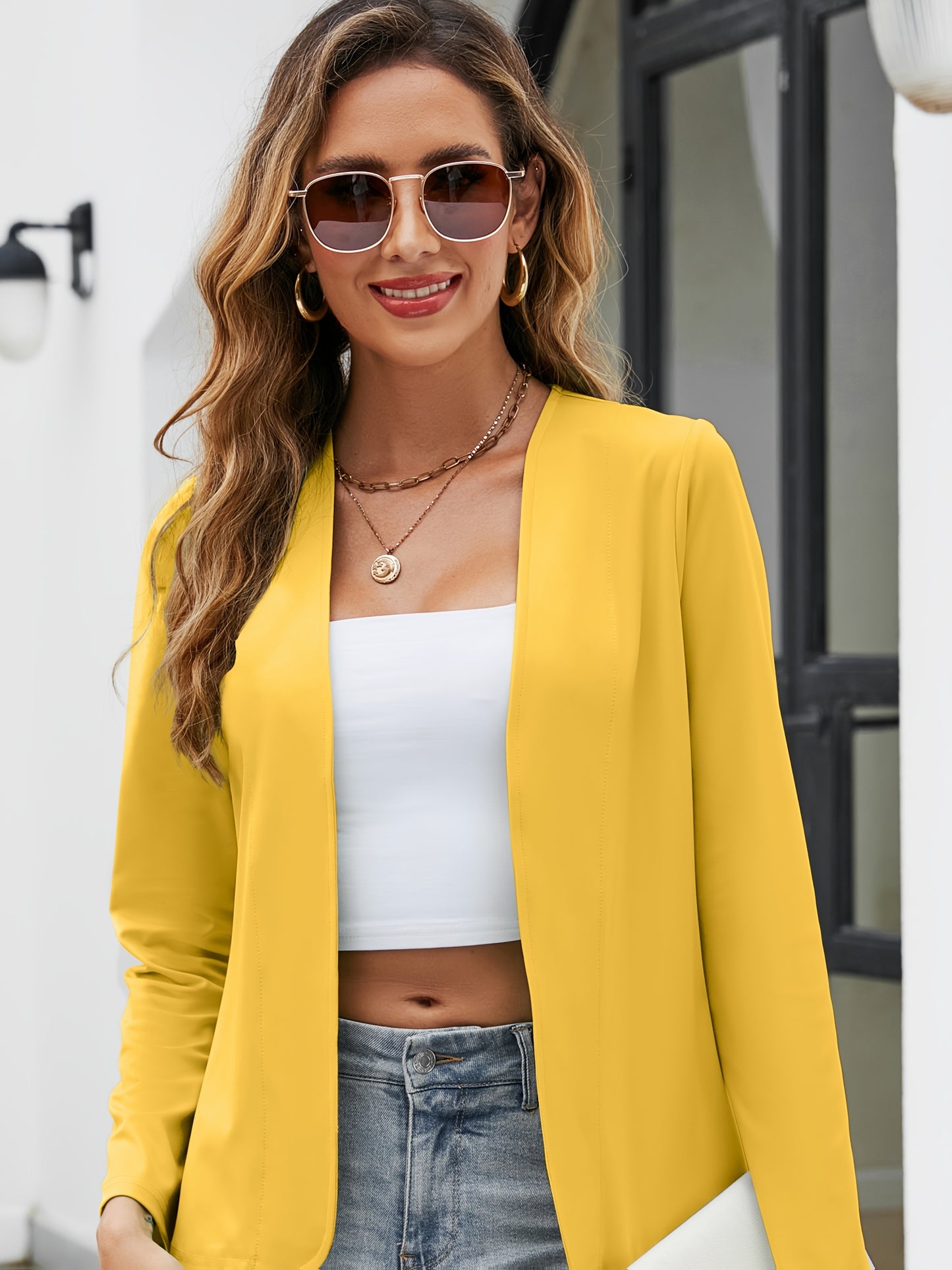 Lightweight Casual Open Blazer