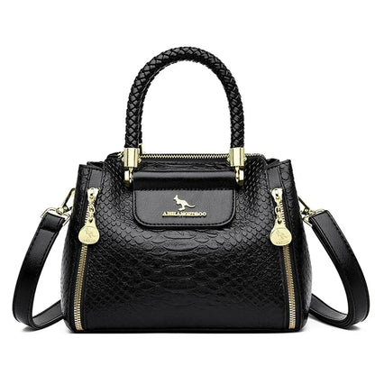 Printed Leather Mini Satchel