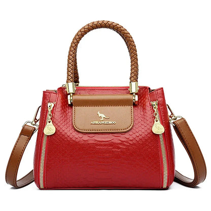 Printed Leather Mini Satchel