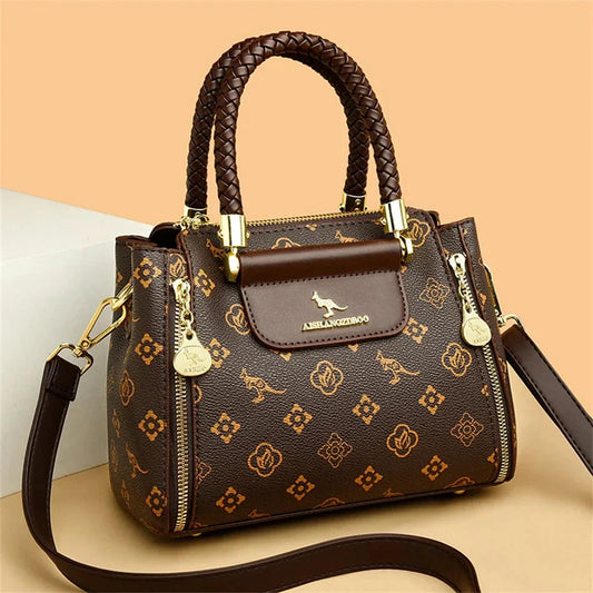 Printed Leather Mini Satchel