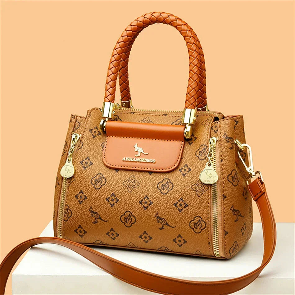 Printed Leather Mini Satchel