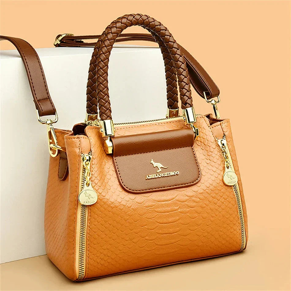 Printed Leather Mini Satchel