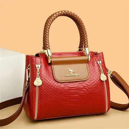 Printed Leather Mini Satchel
