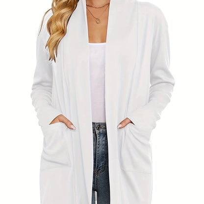 Cozy Open Front Cardigan with Pockets