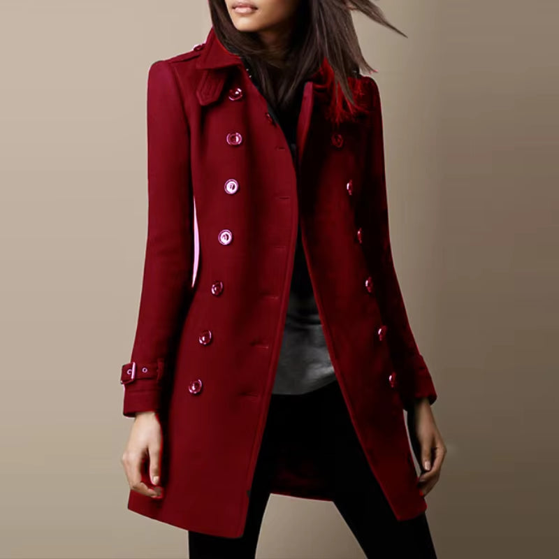 Wool-Blend Double-Breasted Jacket