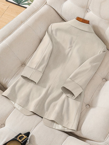 Casual Button-Front Blazer