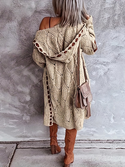 Vintage Textured Knit Cardigan