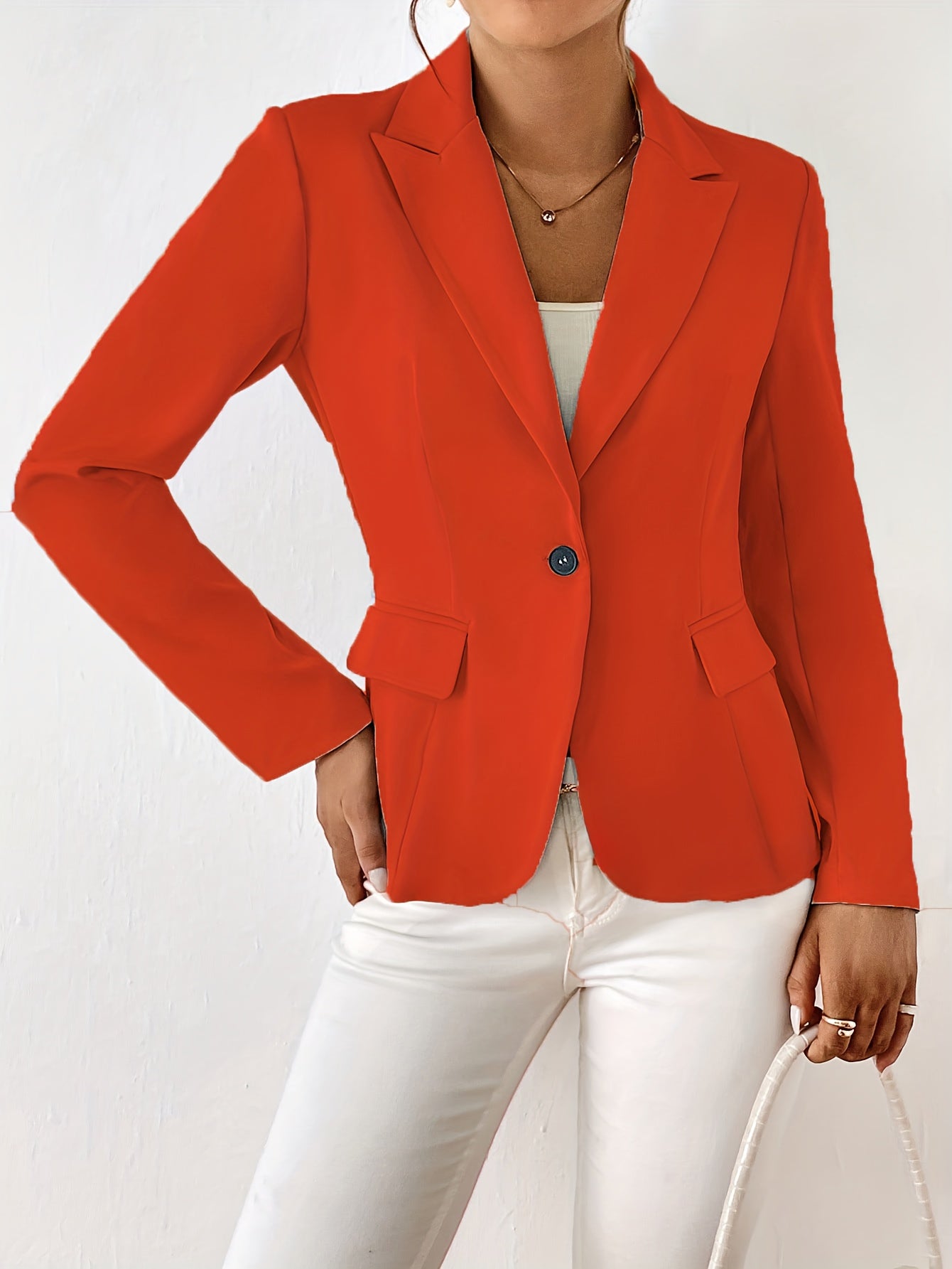 Classic Button Front Blazer