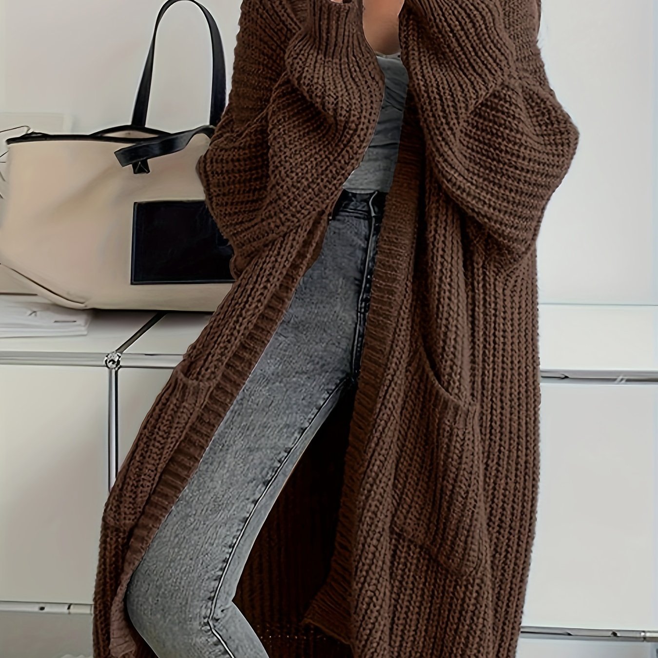 Long Open Front Cardigan