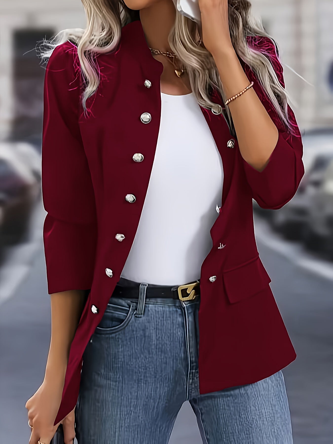 Double-Breasted Elegance Blazer