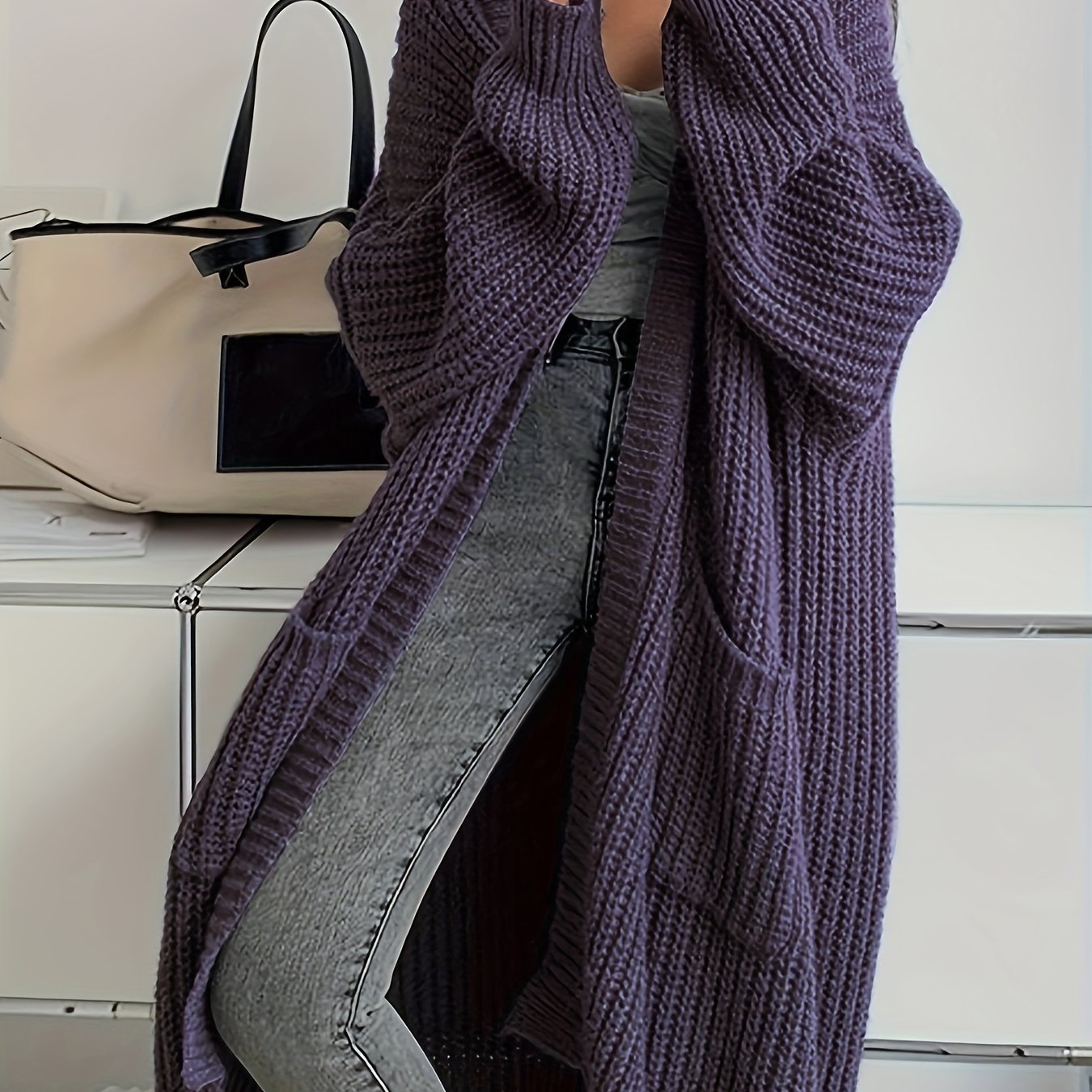 Long Open Front Cardigan