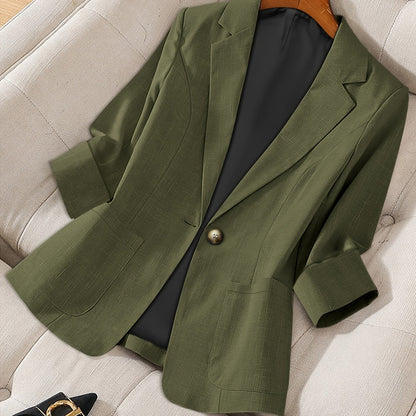 Casual Button-Front Blazer
