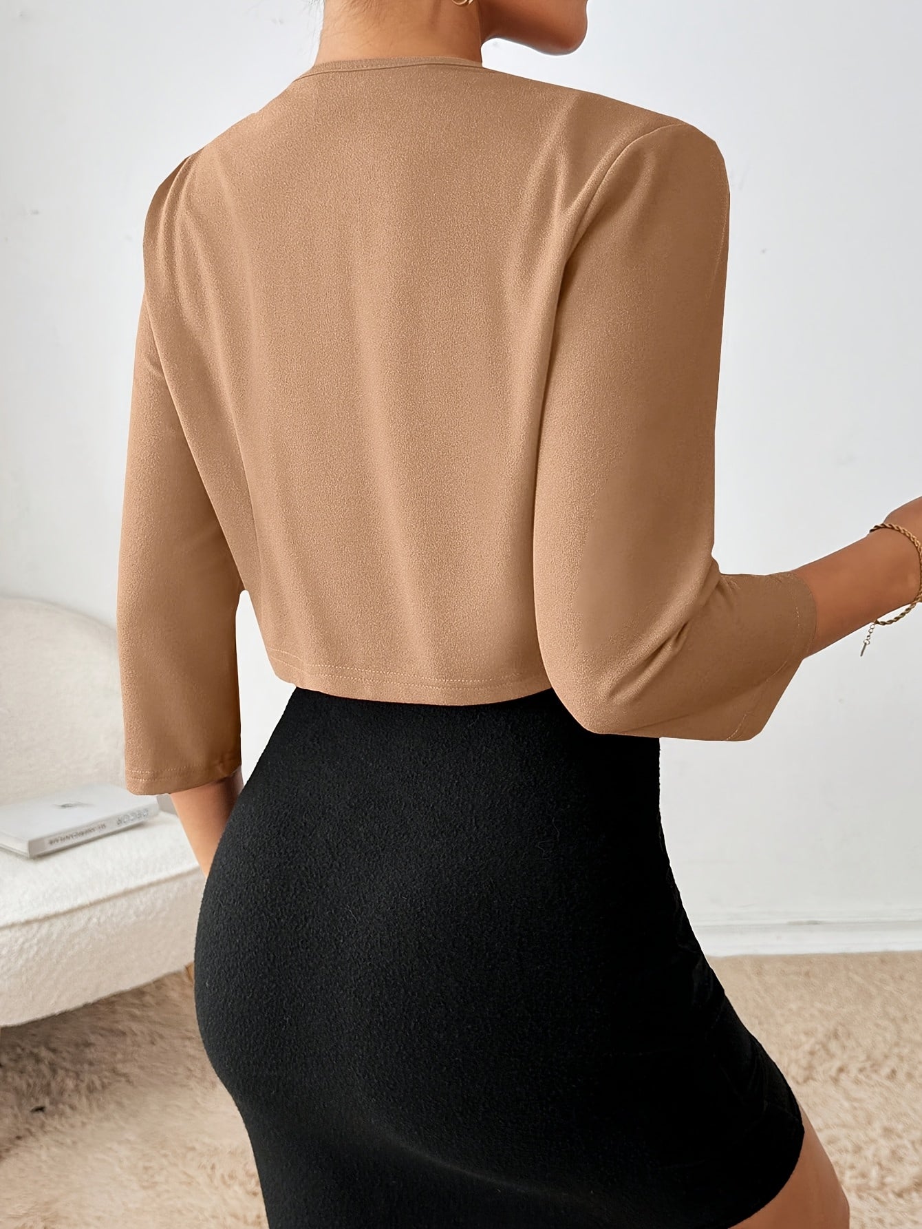 Pleated Collar Blazer