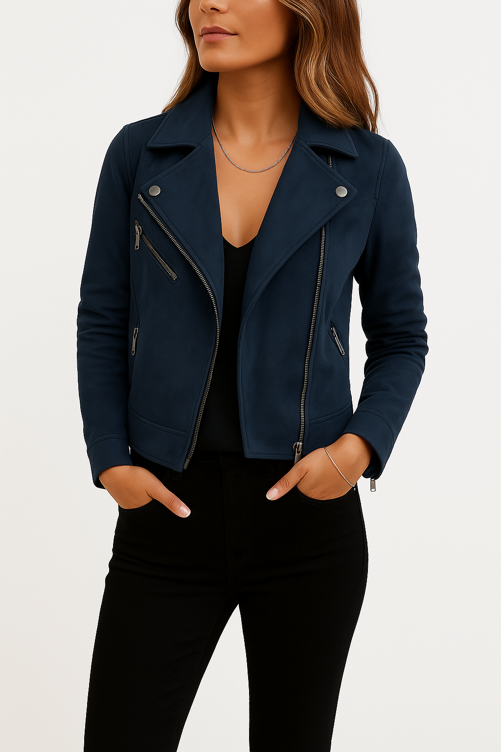 Suede Biker Jacket