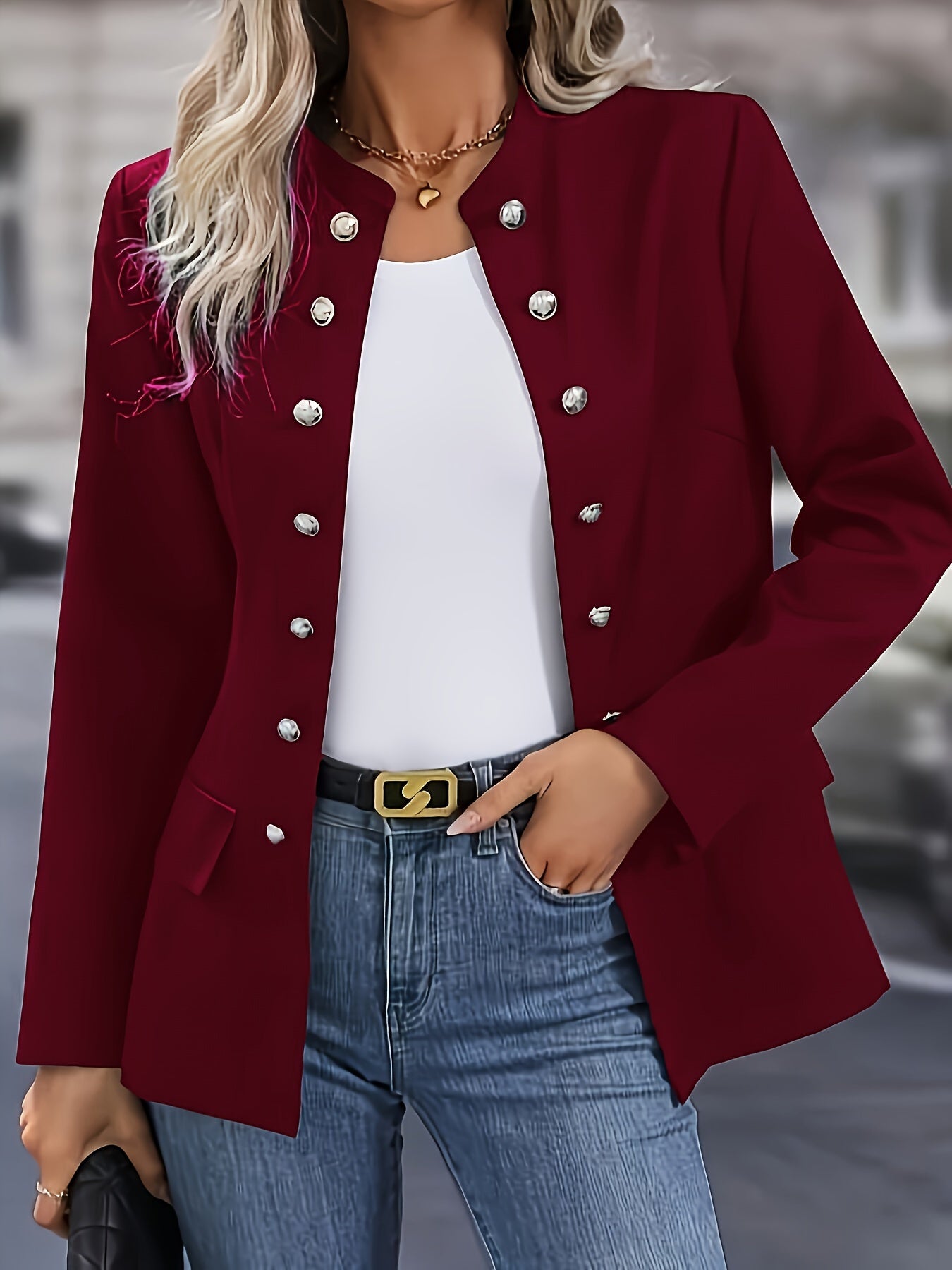 Double-Breasted Elegance Blazer