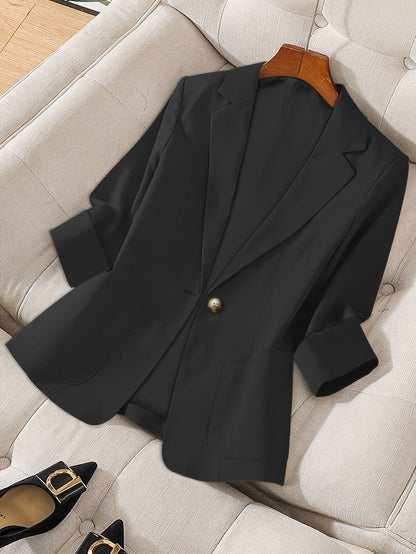 Casual Button-Front Blazer