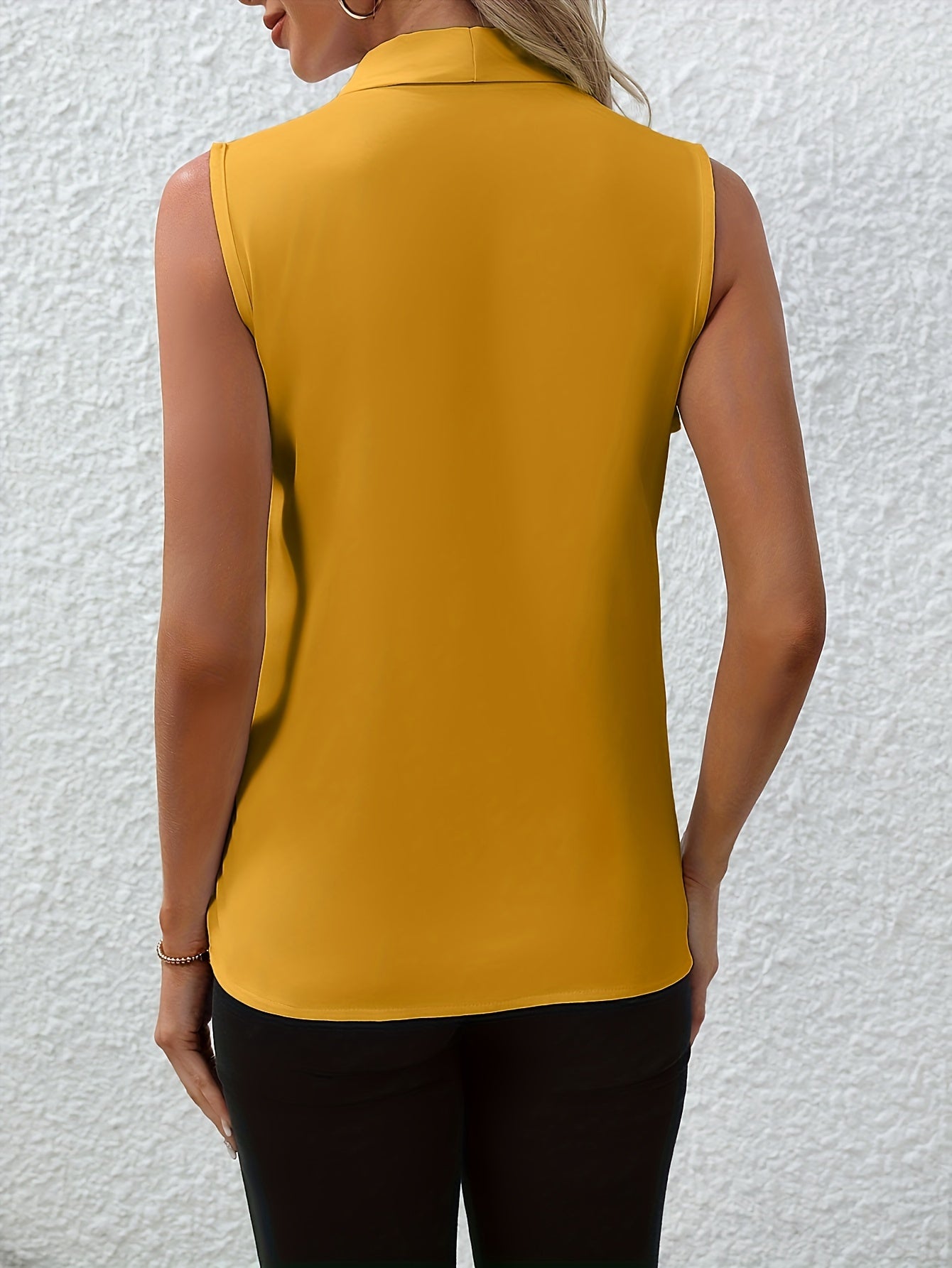 Sleeveless V-Neck Loose Fit Blouse