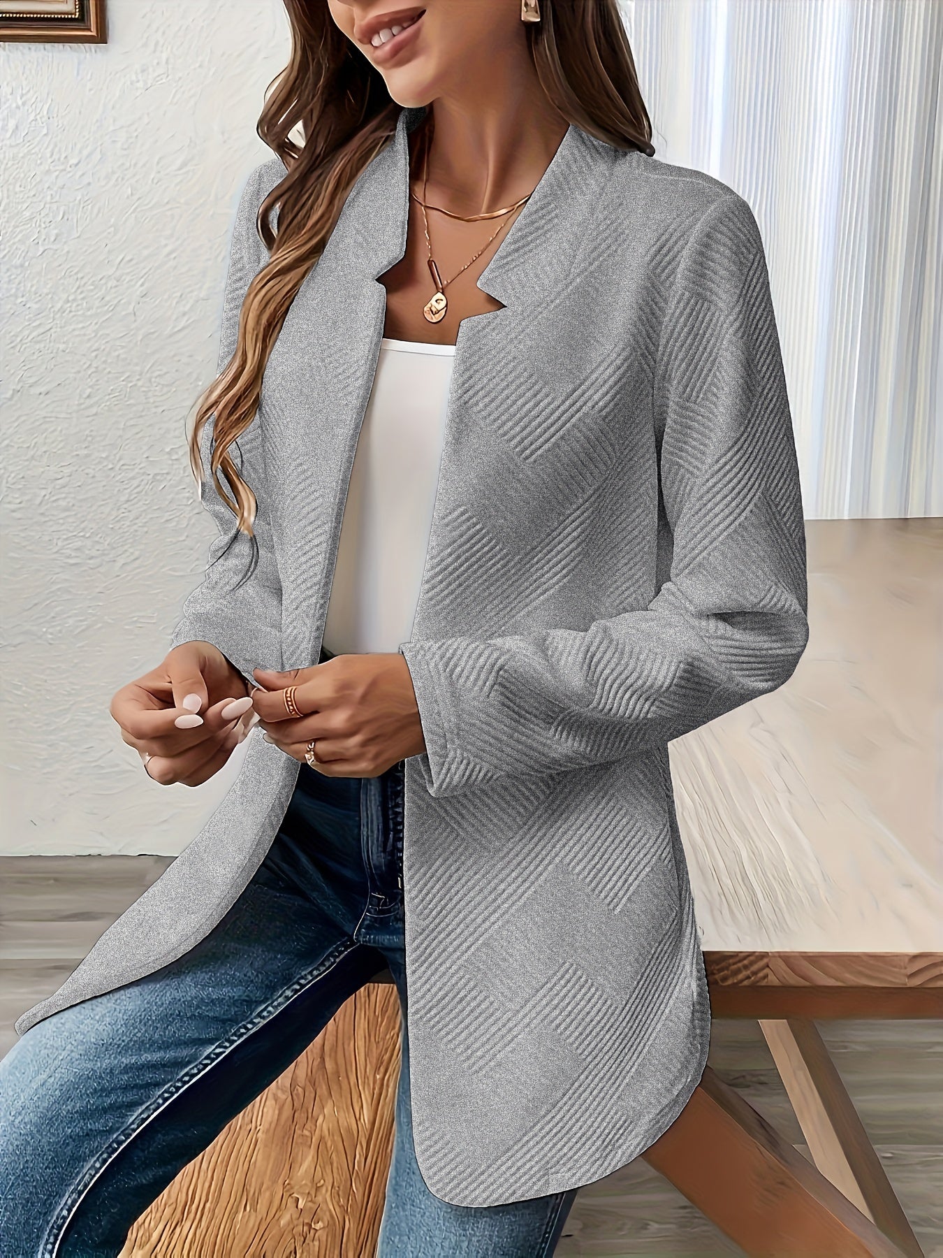 Lightweight Open Front Blazer