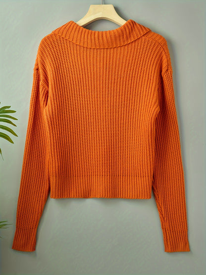 Loose Lapel Knit Sweater Jacket