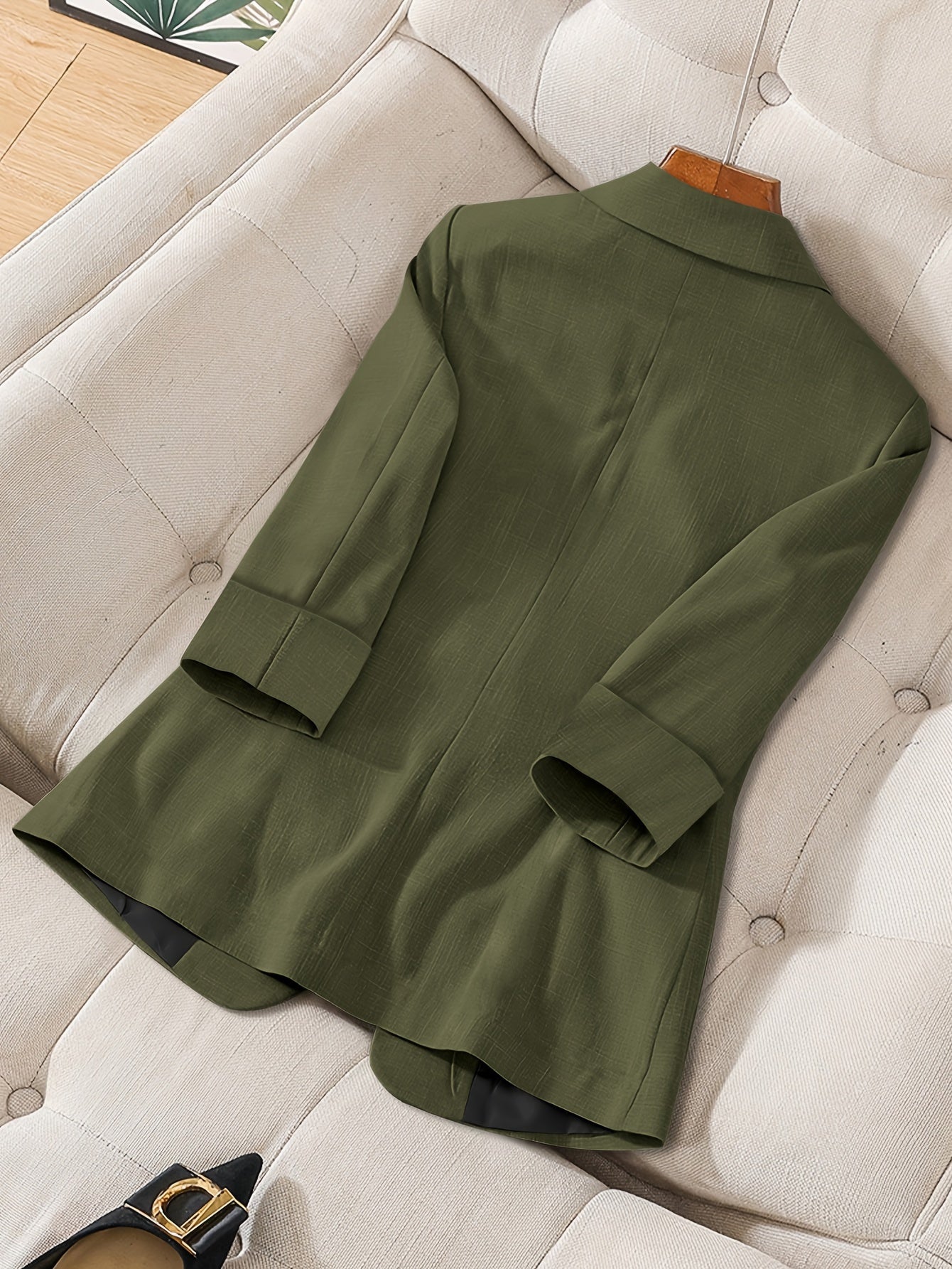 Casual Button-Front Blazer