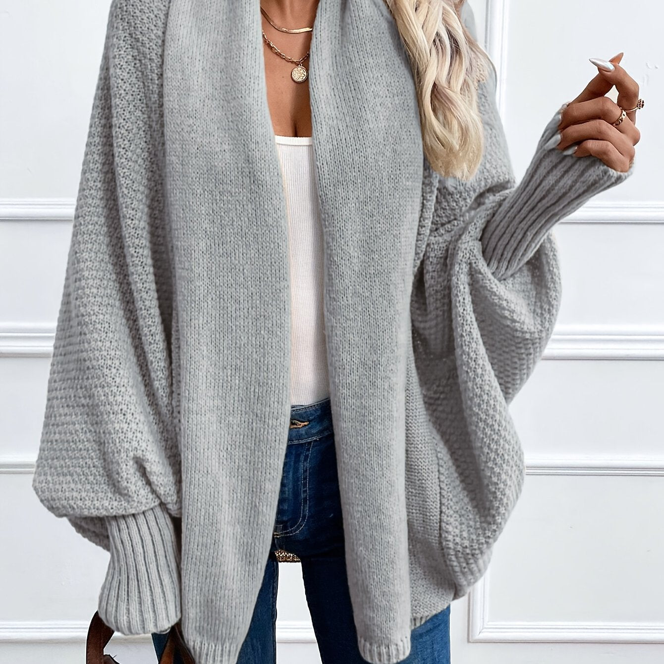 Batwing Sleeve Cardigan Blazer