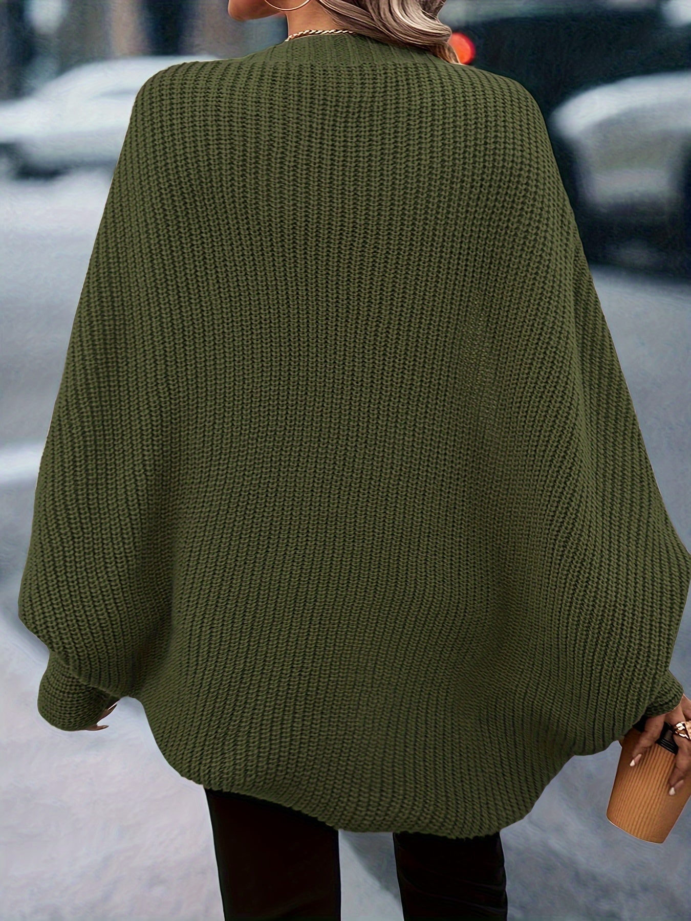 Crochet Batwing Sleeve Cardigan