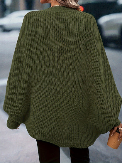Crochet Batwing Sleeve Cardigan