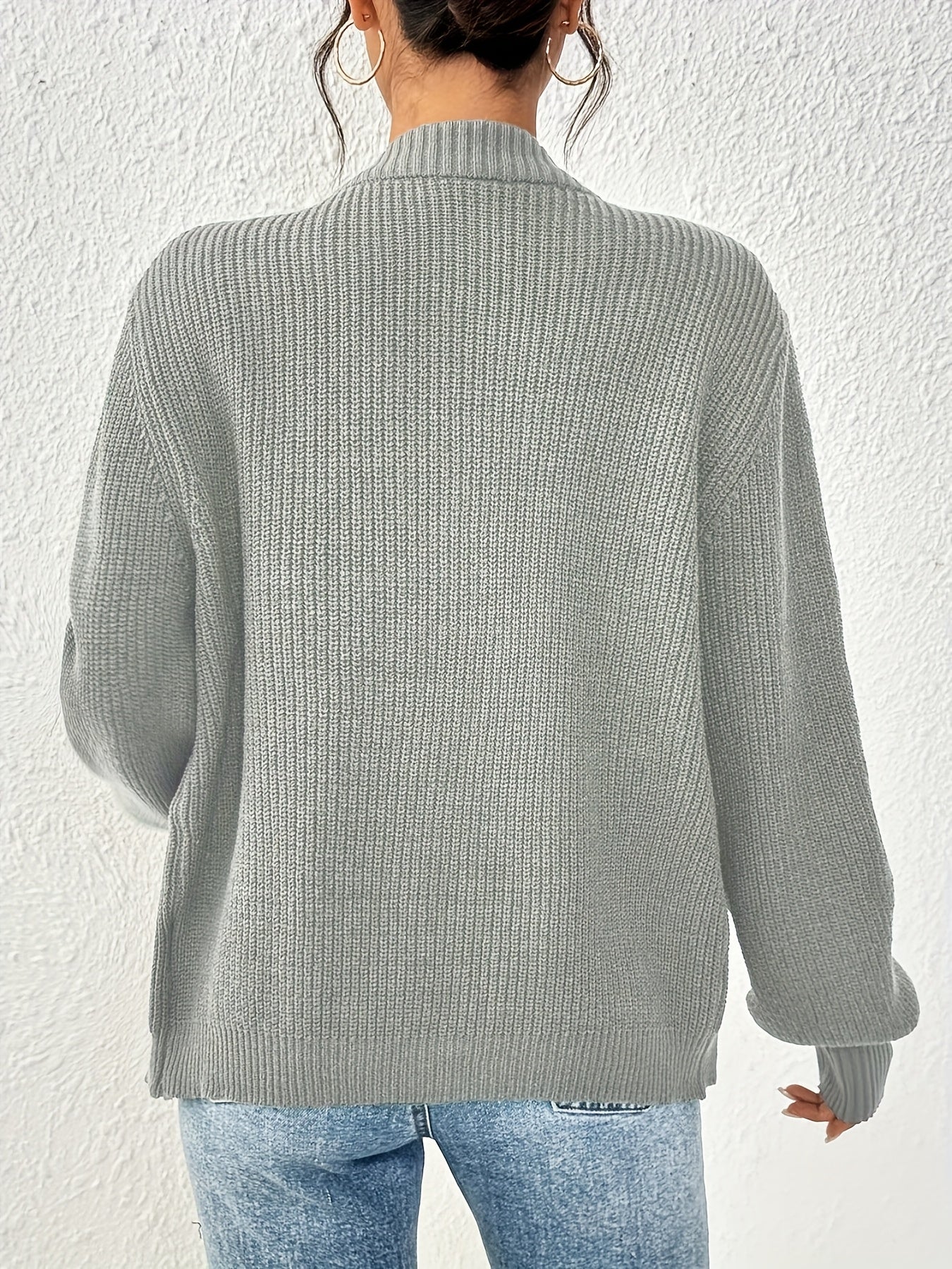 Elegant Knit Cardigan with Button Front