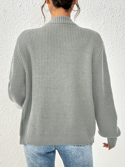 Elegant Knit Cardigan with Button Front