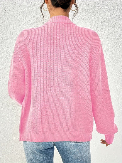 Elegant Knit Cardigan with Button Front