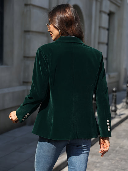 Retro Single-Button Blazer