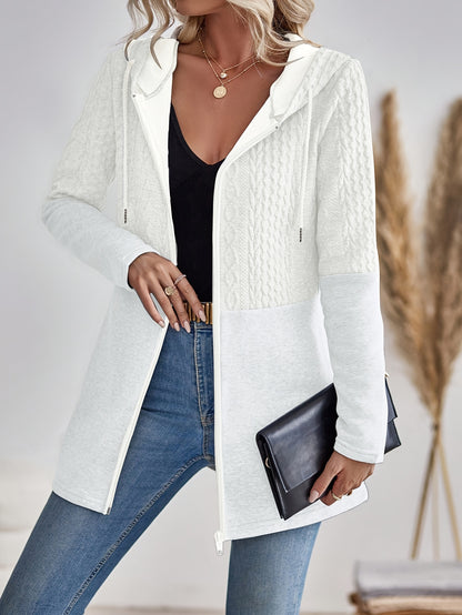 Hooded Zip-Up Cardigan