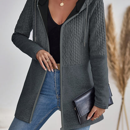 Hooded Zip-Up Cardigan